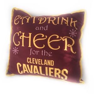 Cleveland Cavaliers Holiday Pillow
